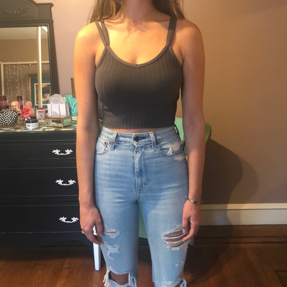 Charlotte Russe Tops - Ribbed Crop Too